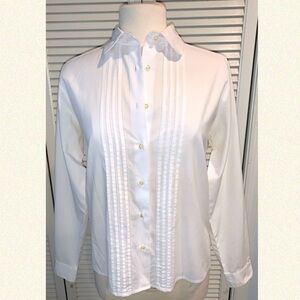 90s Vintage white cotton Button down shirt top size 12